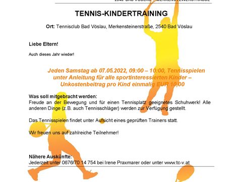Foto 3 von 3: Tennis-Kindertraining 2022 (vergrößern)