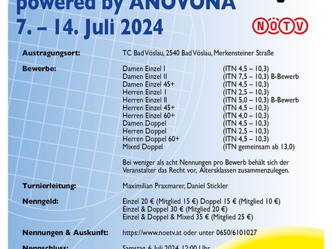 Foto 1 von 1: 8. Thermencup – powered by Anovona 7. – 14. Juli 2024 (vergrößern)